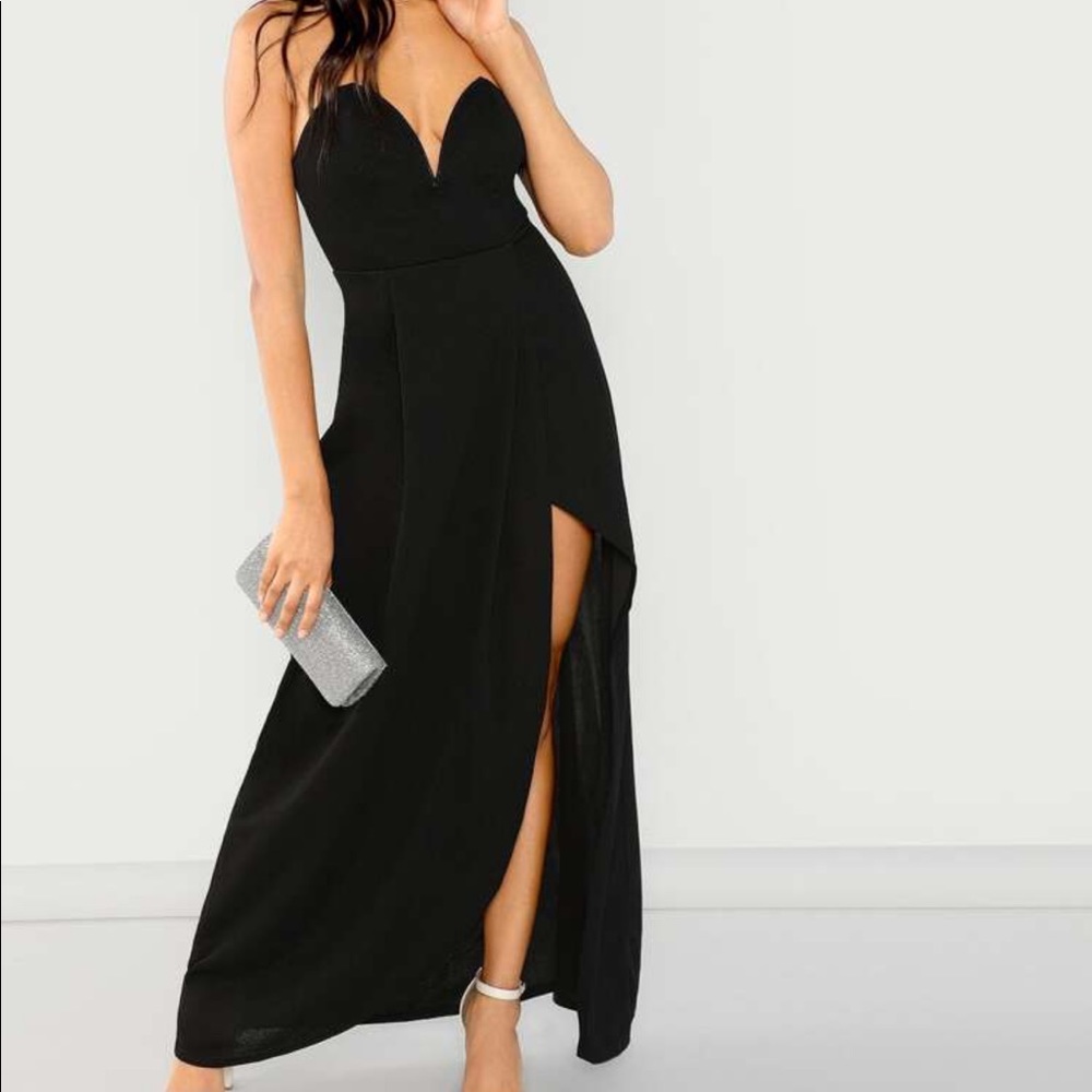 V slit tubed maxi dress size small